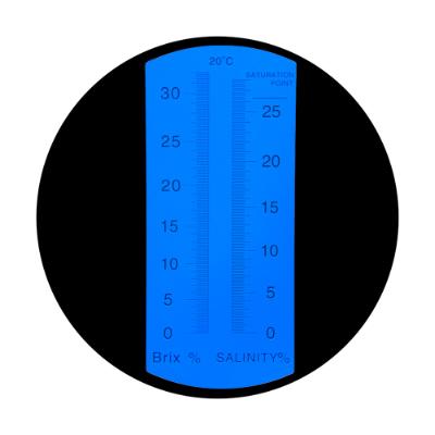 Refraktometer Salinity (0-28% Salt / 0-32% Brix) med